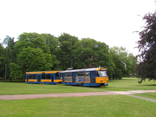 Matalalattiaperävaunu Leipzigissa