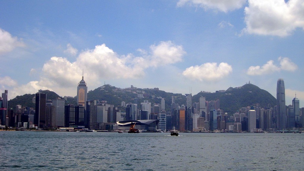 Hong Kongin saaren silhuetti